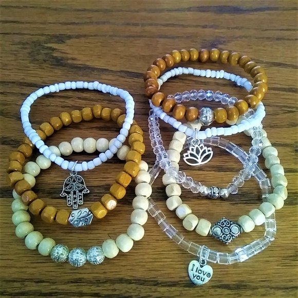 New 8 Beaded Boho Bracelets - Picture 7 of 10